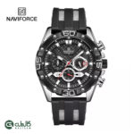 ساعت مردانه نیوی فورس مشکی سیلور مشکی naviforce-8019-mb-sb