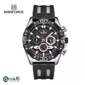 ساعت مردانه نیوی فورس مشکی سیلور مشکی naviforce-8019-mb-sb