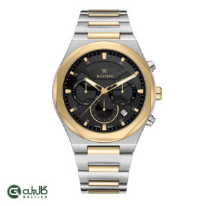 ساعت مردانه واتوسن طلایی نقره ای مشکی WATSON-1278G-352