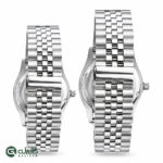 ست ساعت زنانه و مردانه لوندویل نقره ای مشکی londweil-60084-1
