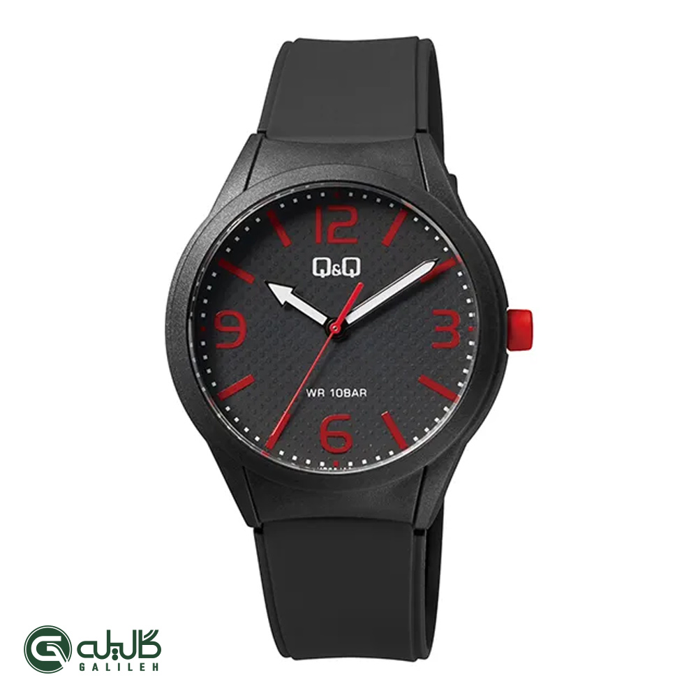 ساعت اسپرت کیو اند کیو مشکی قرمز q&q-VR28J027Y