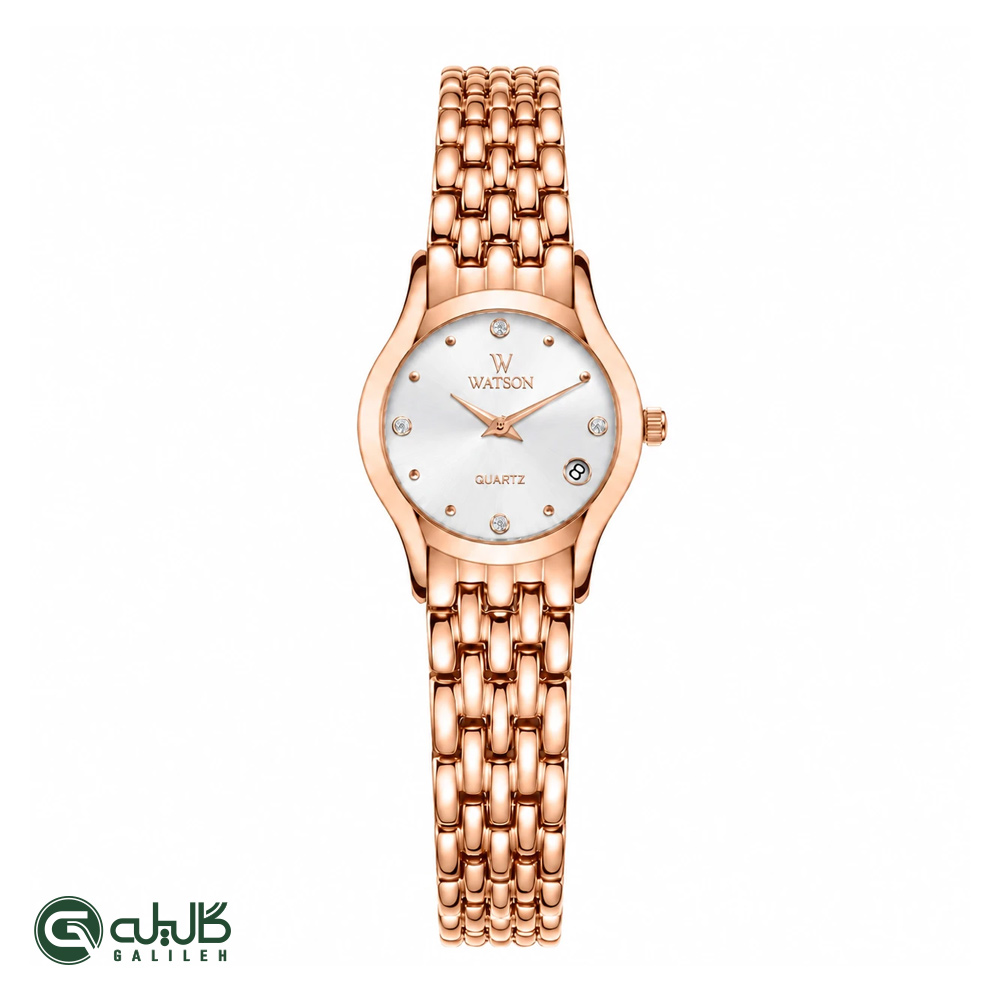 watson-1220-201-1 ساعت زنانه واتسون رزگلد سیلور watson-1220-201