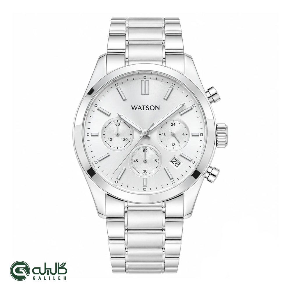 watson-1249-301-1 ساعت مردانه واتسون نقره ای سیلور watson-1249-301