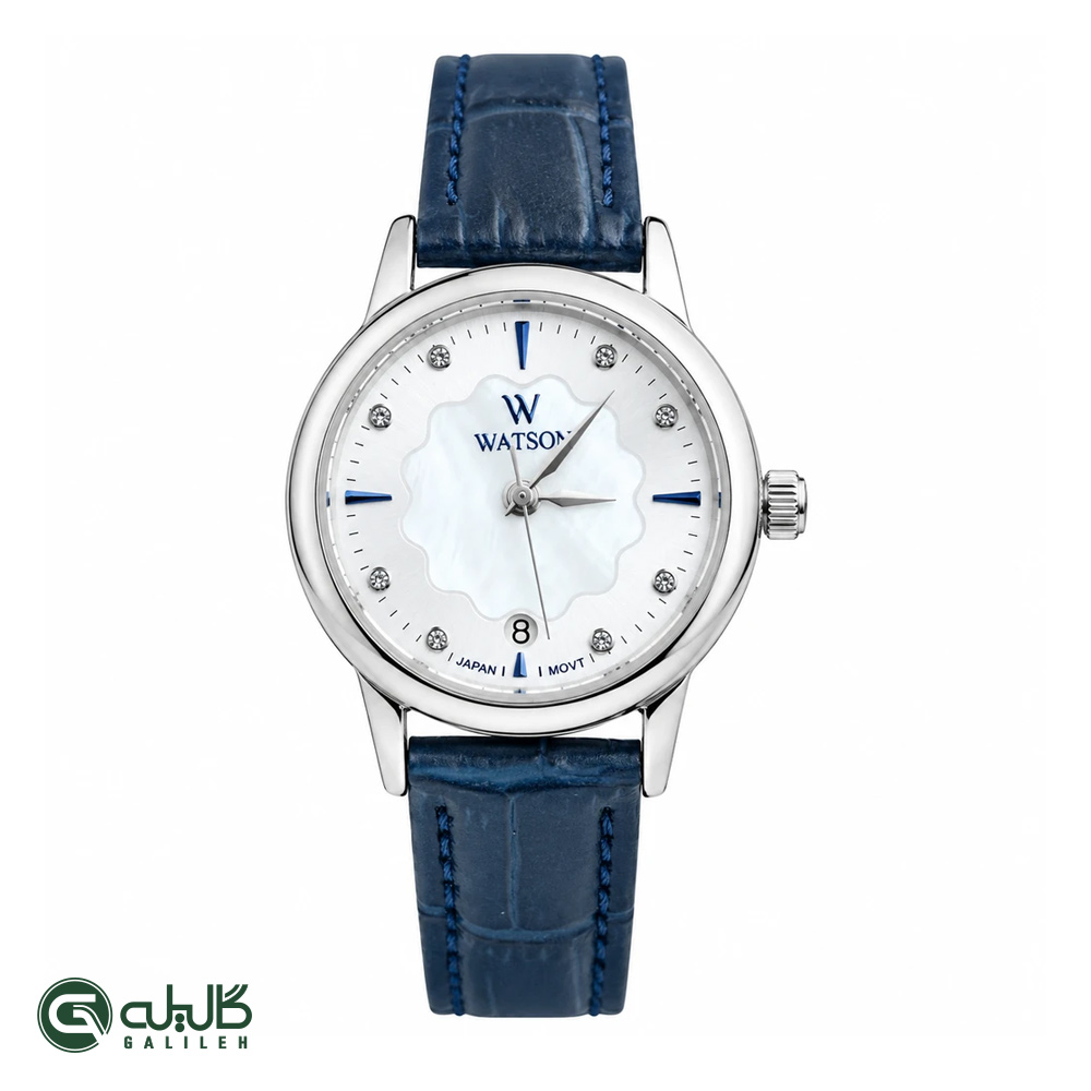 watson-1305l-301-b-1 ساعت زنانه واتسون سرمه ای نقره ای سرمه ای watson-1305l-301-b